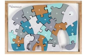 Holzpuzzle Kindsgut Elefant Buchstaben Spiel Kinderspielzeug Tier Lernspielzeug - Bild 1 von 6