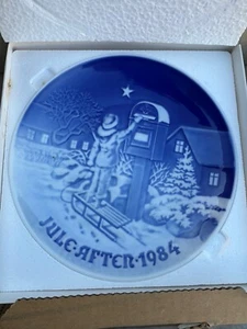 Vintage 1984 Bing & Grondahl The Christmas Better Christmas Eve PLATE 9084 w/Box - Picture 1 of 3