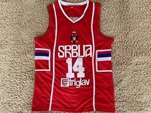 Nikola Jokic #14 Basketball Jersey Team Serbia Joker Serbian Stitched Red