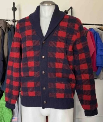 JCREW / J CREW VINTAGE LAMBS WOOL CARDIGAN SWEATER / JACKET MEN SZ MED - Image 1 of 4