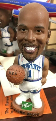 Baron Davis Charlotte Hornets #1 Bobblehead, First Union Cover