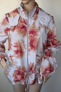 HEI HEI Anthropologie Alden Hooded Jacket Floral Tech Lightweight Size S - Picture 1 of 14