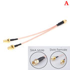 SMA to 2X SMA Male Female Y type Splitter Combiner Jumper Cable Pigt--f TsL LANL