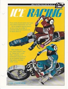 Ice Racing "On Thin Ice" Indoor Professional Motorcycle Races Fact Card - Bild 1 von 2
