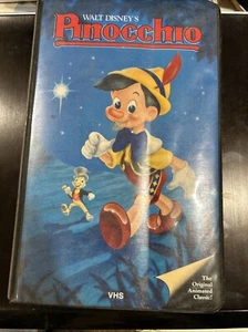 Pinocchio 1985 Walt Disney The Classics Black Clamshell VHS First Release Tested - Picture 1 of 3