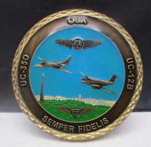 Moneda de Desafío Andrews de la Base Conjunta VMR DET del Cuerpo de Marines de los Estados Unidos/USMC - Imagen 1 de 4