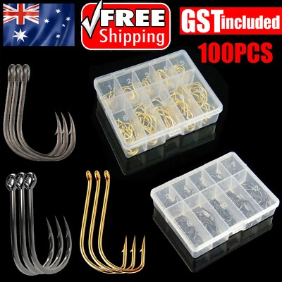 100x Chemically Sharpened Octopus Fishing Hook, Fishing Tackle 3- 12# Small Size - image 1 of 4