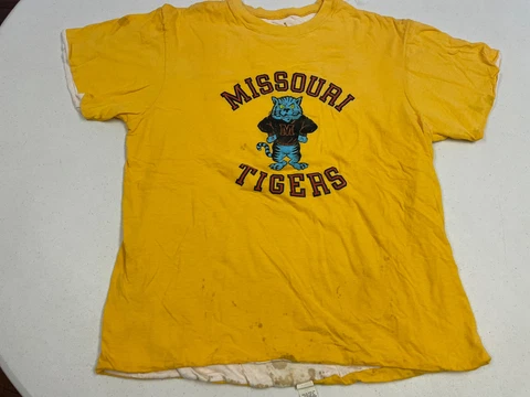 Vintage 60s 70s Missouri Tigers Mizzou Southern Athletic T-Shirt￼ Large *READ* Cover