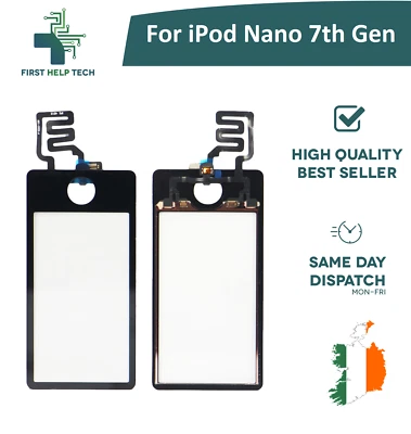 For iPod Nano 7 7th Gen Replacement Front Touch Screen Digitizer Glass Black - Image 1 of 4