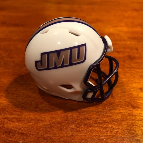 James Madison Dukes white JMU custom pocket pro helmet FCS Cover