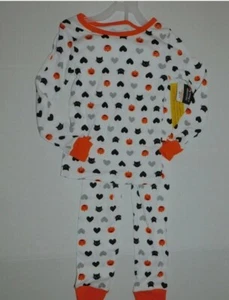 Girls Halloween Pajamas SIZE 5 Pumpkins Black Cats 2 Piece - Picture 1 of 4