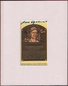 Postal de béisbol autografiada por Luis Aparicio HOF mate 10x8 con certificado de autenticidad 073019DBT - Imagen 1 de 2