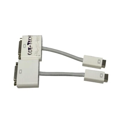 Lot of 2 Apple Mini-DVI to DVI-D Adapters - Image 1 of 4