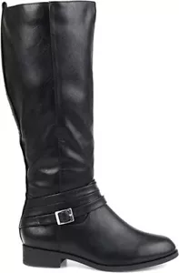 Comfort by Brinley Co. Women’s Ivie Strap Riding Boot Size 6M - Wide Calf - Picture 1 of 5