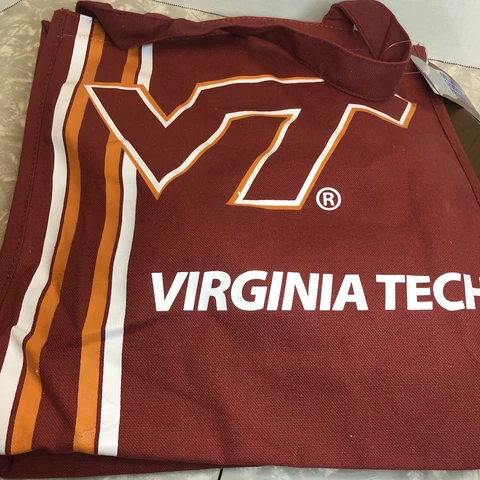 Virginia Tech Hokies Printed Non-Woven Reusable Grocery Tote Bag Cover