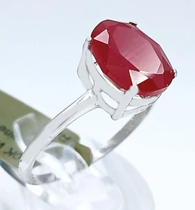 GENUINE 3.40 Cts RUBY RING 10k WHITE GOLD - Free Appraisal Service - NWT - Picture 1 of 8