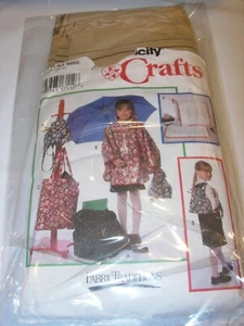 CRAFTS CHILDS UNCUT SIMPLICITY 9754 Sewing Pattern poncho backpack tote bag - Picture 1 of 3