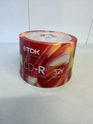  TDK CD-R 80 Minute, 700 MB 52x 50-Pack Spindle (FC 71A/4 D92) - Image 1 of 4