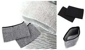 Coppia di polsini elasticizzati senza cuciture in maglia a costine giacca felpa joggers bordo - Foto 1 di 4