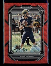 2023 Prizm Draft Picks Tyson Bagent Rookie Card Red Wave Prizm #110 Eagles 
