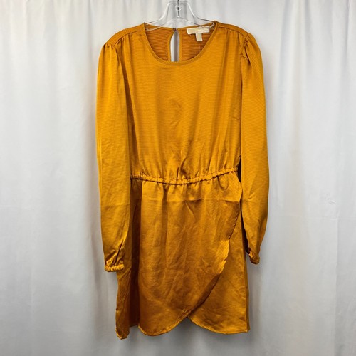 Abito blusa MICHAEL Michael Kors donna calendula manica lunga taglia large nuovo