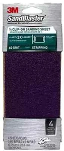 3M Sand Blaster  4PK 3-2/3x9 60G Sheet 9650 - Picture 1 of 1