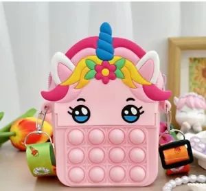 Pop it Einhorn Umhängetasche für Kinder Mädchen Geburtstag Geschenk - Bild 1 von 1