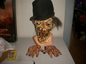 Halloween Mask Skull Ghoul Top Hat Hair Be Something Studio 2001 By B.Y. - Picture 1 of 8