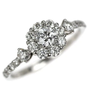 Brand New Pt900 Sakura Cut Diamond Ring 0.256 G VS1 D0.54ct Free Shipping from J - Picture 1 of 5