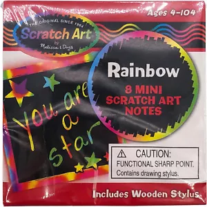 Melissa & Doug Rainbow Mini Scratch Art Notes (3 Pack) - Picture 1 of 1