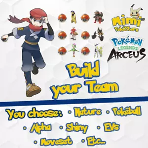 SQUADRA PERSONALIZZATA 6 Pokémon Lucenti, Alpha, 6ivs Costruisci la tua squadra Pokemon Leggende Arceus - Foto 1 di 1