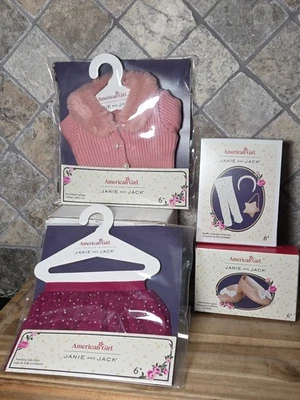 American Girl Janie & Jack 2025 Conjunto Colección Vacacional Lote B ¡NUEVO EN CAJA! Foto 1 de 4