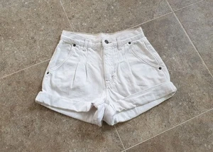 Topshop White Denim Shorts Size UK 6 Hardly Worn - Picture 1 of 4