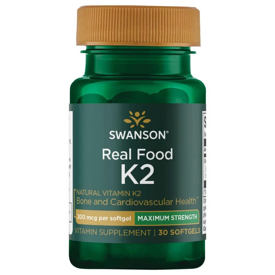 Swanson Maximum Strength Vitamin K2 (Menaquinone-7) (30 Softgels, 200mcg Each) - Image 1 of 4