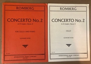 ROMBERG KONZERT #2 D-DUR OPUS 3 CELLO & KLAVIER KLASSISCHE KOMPOSITION IMC 1873 - Bild 1 von 1