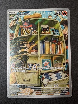 Litten Illustration Rare SV05: Temporal Forces 167/162 NM - Image 1 of 2