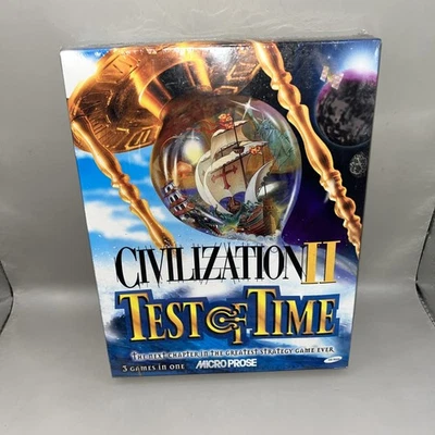 Civilization 2 II Test of Time Big Box PC CD Rom Strategy Game SEALED hasbro  - Image 1 of 4