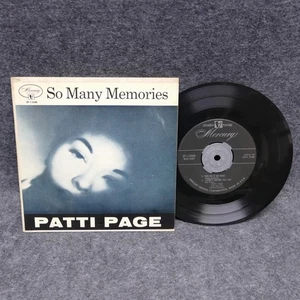 45 RPM 7" Record Patti Page So Many Memories Mercury Records EP-1-3300 - Picture 1 of 5