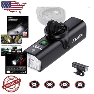 Super Bright LED Bike Headlight: 1200LM, Rechargeable, Waterproof, Garmin Mount - Picture 1 of 11