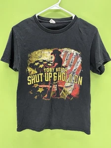 TOBY KEITH SHUT UP AND HOLD ON TOUR DOUBLE SIDED T SHIRT Small 2014 - Picture 1 of 3