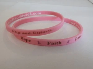 Pulsera Delgada Rosa Delgada Cáncer de Mama Cáncer Caridad Esperanza Investigación * NUEVA - Imagen 1 de 1