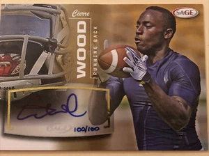 2013 SAGE Auto Gold Cierre Wood #62 Rookie Autograph RC 100/100 notre dame irish - Picture 1 of 1