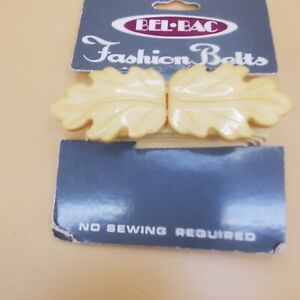 Vintage Bel-bac Fashion Belts Belt Making Kit With Plastic Leaf Buckle Yellow 