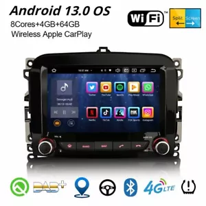 8-Core Android 13 DAB+ Autoradio CarPlay Navi 64GB BT Canbus Fiat 500L 2012-2017 - Foto 1 di 19