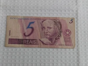 Five Reais Bank Note Banco Central Do Brasil - Picture 1 of 10