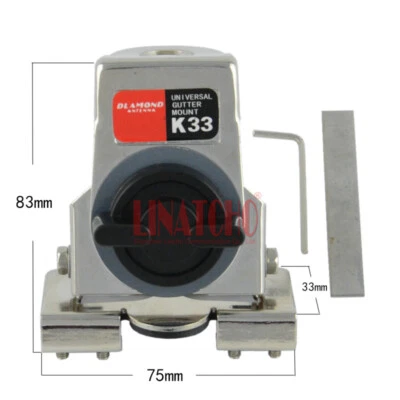 Trunk Lid Hatchback K33 Stainless Steel UHF Car Radio Antenna Adjustable Bracket - Image 1 of 4