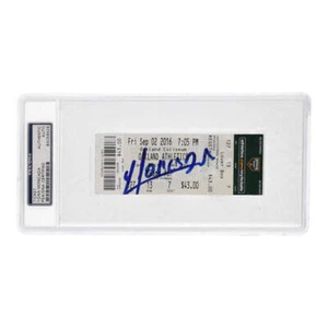 Yoan Moncada Signed 2016 Athletics MLB Debut Game Ticket (PSA) MLB Debut Ticket - Picture 1 of 2