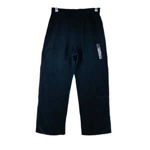 GAP Women Black Relaxed Wide Leg Fit Elastic Waist Trousers Size M - Picture 1 of 11