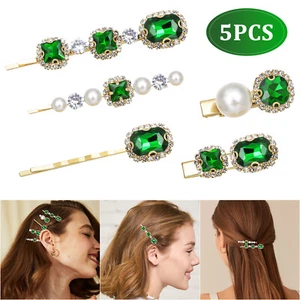 5pcs Vintage Hair Clips Barrette Hairpin Rhinestone Jewelry Fashion Hair Style - Picture 1 of 9