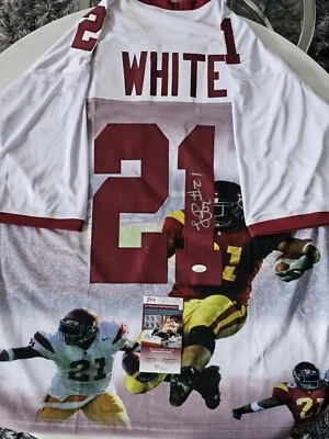 LenDale White Autographed/Signed Jersey JSA COA White Custom Jersey - Image 1 of 4